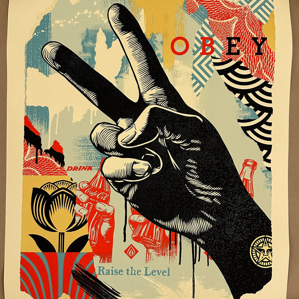 
                  
                    Raise the Level (Peace) by Shepard Fairey by OBEY (Shepard Fairey) - Signature Fine Art
                  
                