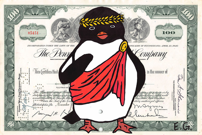 Ceasar Penguino by Eva Goubin (Official Limited Edition Print) by Eva Goubin - Signature Fine Art