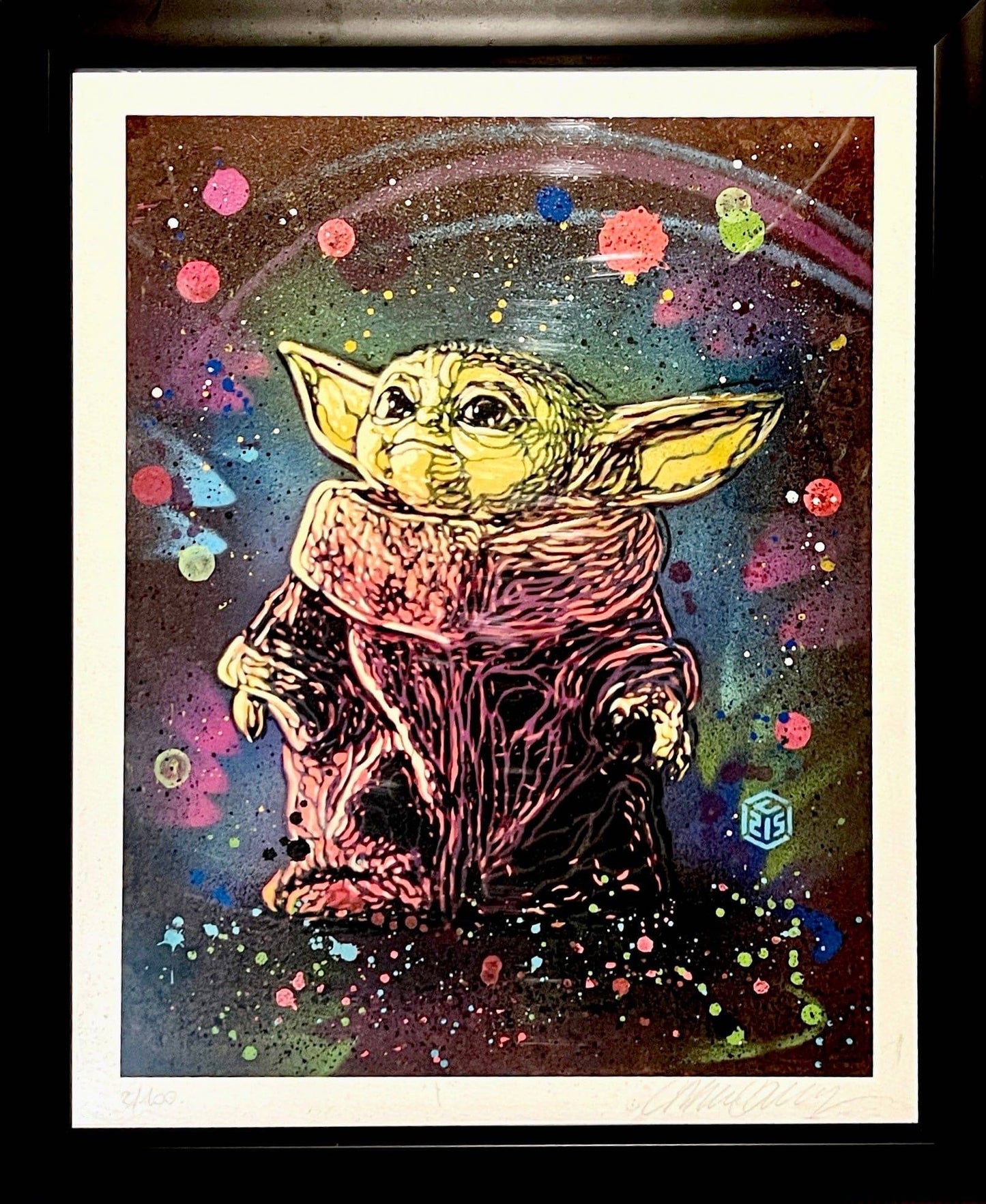 Baby Yoda by C215 - Signature Fine Art